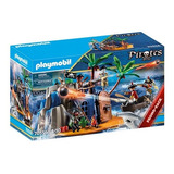 Brinquedo Boneco Playmobil Esconderijo Ilha Pirata 70556