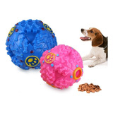 Brinquedo Cães Porta Petisco Ração Bola Interativa Pet - M Cor Azul - M