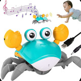 Brinquedo Caranguejo Fujão Sensor Dança Som Eletrônico Usb
