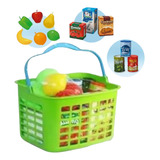 Brinquedo Cestas De Compras Feirinha Com Diversos Itens