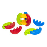 Brinquedo De Bebê Bola Gomos Montar Desmontar Colorida