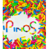 Brinquedo De Montar Pinos Coloridos Blocos De Montar 500 Pçs