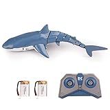 Brinquedo De Tubarão Com Controle Remoto 2,4 Ghz Tubarão Rc Para Piscina De água Com Luzes De Led 2 Baterias