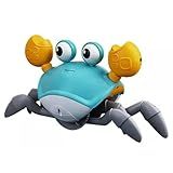 Brinquedo Educativo, Caranguejo Fujao, Anda Com Sensor De Obstaculos, Tem Musica, Movido A Pilhas (aa), Infantil, Estimula Coordenação Motora, Ideal Para O Desenvolvimento Do Bebê - Cores Sortidas