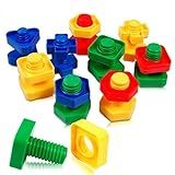 Brinquedo Educativo Encaixe Parafuso Rosca Infantil Educacional Montessori Parafusos Crianças Ideal Para Coordenação Motora