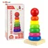 Brinquedo Educativo Torre Rainbow Pirâmide Encaixes