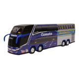 Brinquedo Em Miniatura Ônibus Cometa Especial 2 Andares Azul