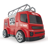 Brinquedo Infantil Caminhão De Bombeiro Fire Truck C/ Escada
