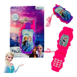 Brinquedo Infantil Celular Luz E Som Frozen Disney Meninas