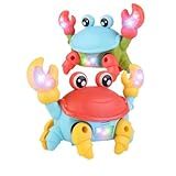 Brinquedo Infantil Interativo Caranguejo Fujão   Anda Para Os Lados  Musical  Com Som E Luzes Cores Sortidas  A Pilha