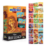 Brinquedo Jogo Da Memória Animais Rei Leão Simba Timão Pumba