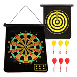 Brinquedo Jogo Tiro Ao Alvo 6 Dardos S Ponta Infantil Duplo Cor Preto Lisa