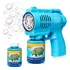 Brinquedo Maquina Bolha De Sabão Pistola Automática C  Luz Cor Azul celeste