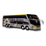 Brinquedo Miniatura Ônibus Viação Roderotas 1800 Dd G7 Cor Cinza