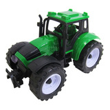 Brinquedo Miniatura Trator Fazendeiro Fricção Roda Livre Cor Verde Personagem Trator Farmer Truck