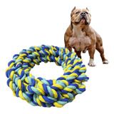 Brinquedo Mordedor Argola Corda P  Cães Pitbull Rottweiler