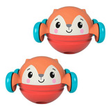 Brinquedo Mordedor Roll Pop Zoom Amigos Raposa Fisher Price
