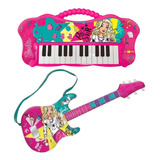 Brinquedo Musical Barbie Teclado E Guitarra Fabulsa - Fun 