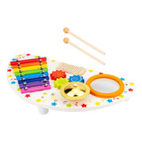 Brinquedo Musical Mesa Infantil Montessori Bateria Percussão