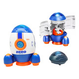 Brinquedo Nave Foguete C Astronauta Espacial Cápsula Fricção