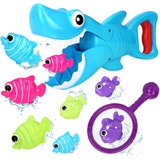 Brinquedo Para Banho Tubarão Engole Peixes Com Rede