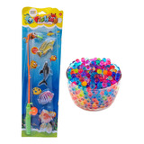Brinquedo Pega Peixe Pesca Jogo Pescaria Com Vara E Bolinhas