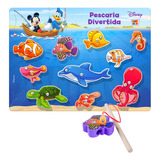 Brinquedo Pesca Mickey Pato Donald Disney Encaixe Educativo Cor Colorido
