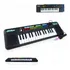 Brinquedo Teclado Infantil Karaokê Microfone Divertido Cor Preto