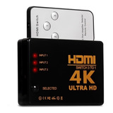 Briwax Adaptador Switch Hdmi Divisor 3 Entrada 1 Saída 4k Full Hd