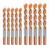Broca De Torção Triangular Fura Tudo 6mm-8mm Kit 10 Unidades