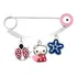 Broche Alfinete Gatinha Pingentes Diversos Joia Prata 925