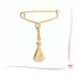 Broche/alfinete N.s Aparecida Semijoia Banhada A Ouro 18k