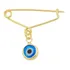 Broche Alfinete Olho Grego Roupa Batizado Folheado Ouro 18k