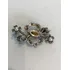Broche Antigo Em Prata De Lei / Marcassitas / Pérolas