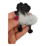Broche Artesanal Dog Plumas
