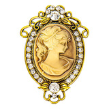 Broche Bijuteria Luxo Camafeu