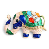 Broche Bijuteria Luxo Elefante