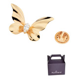 Broche Borboleta Asas Onduladas