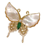 Broche Borboleta Libelula Dourado