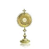 Broche Botton Botom Mini Ostensório Santíssimo Jhs Pequeno Ministro Da Eucaristia 7cm