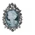 Broche Camafeu Antigo Prata Velho Maravilhoso