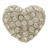 Broche Coracao Strass Delicado