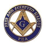 Broche De Lapela Maçônico Redondo Prince Hall Free & Accepted Masons - [azul E Dourado][2,5 Cm De Diâmetro], 1