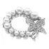 Broche De Luxo Elegante Strass Pérola Feminino Mulheres