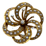 Broche De Ouro Amarelo