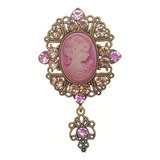 Broche Dourado Rosa Madreperola