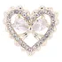 Broche Feminino Coração Luxo Cristal Folheado A Ouro 18k 