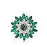 Broche Flor De Margarida Cristais Strass Super Luxo Prata