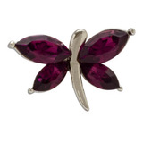 Broche Libelula Strass Colorido