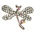 Broche Libélula Strass Cristal Elegante Moda Feminina Joia